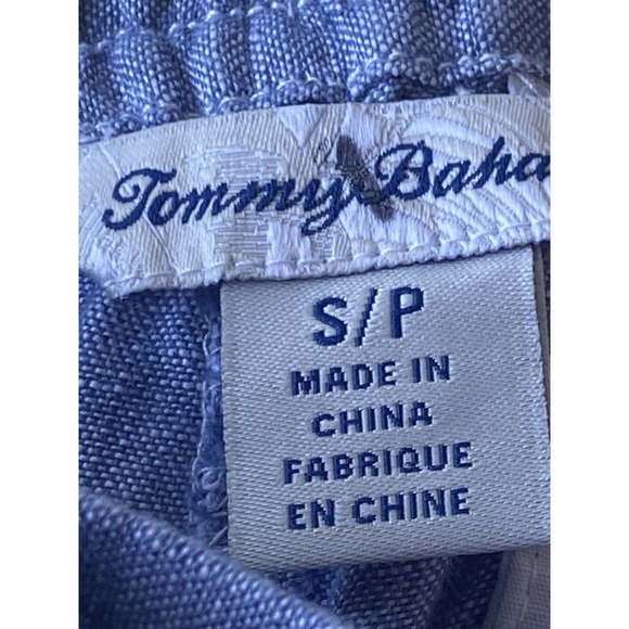 Tommy Bahama 100% Linen Two-Palm Drawstring Pants Blue Size Women's Sm Coastal - Picture 3 of 6
